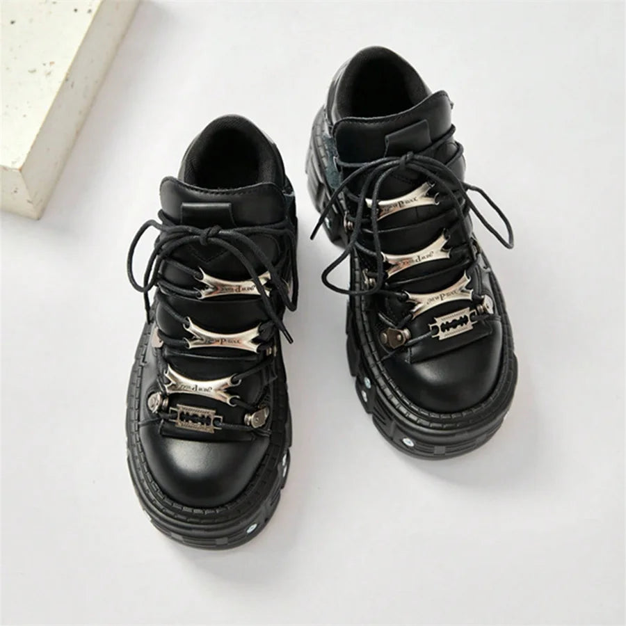 Bottes Kawaii Gothiques - Métal & Plateforme