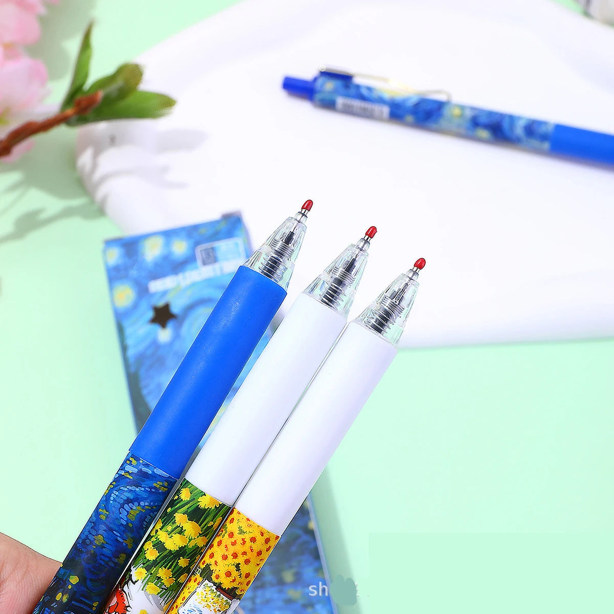 Stylos Gel Kawaii - Inspiration Van Gogh