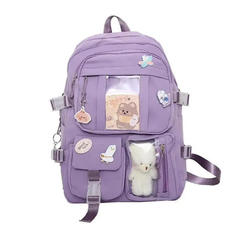 Sac à Dos Multipoches Kawaii Violet