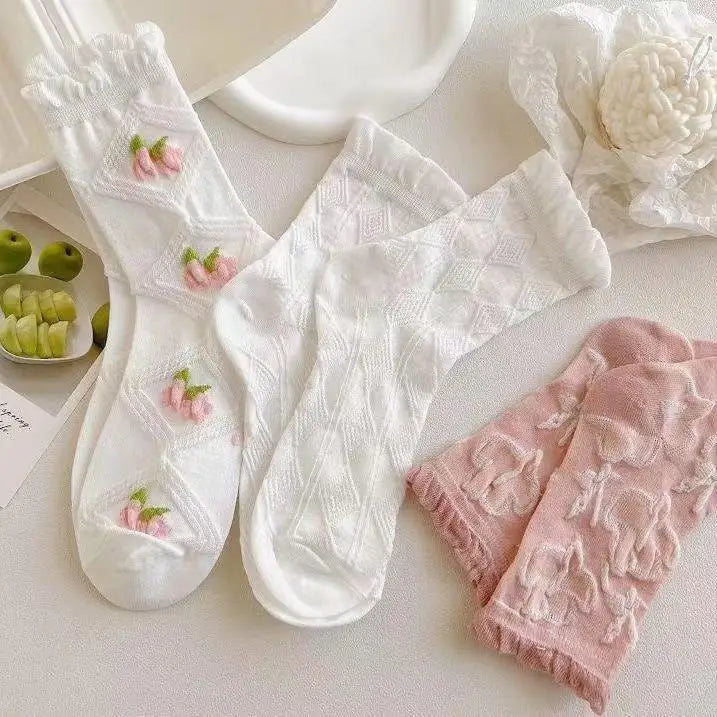 Set de 5 Paires de Chaussettes Kawaii Lolita