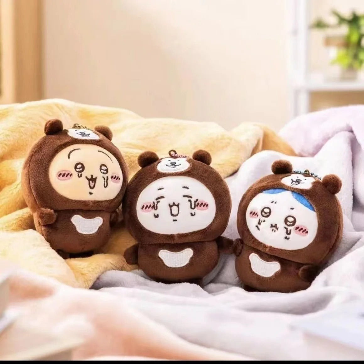 Pendentif Peluche Kawaii Chiikawas, Usagi & Hachiware