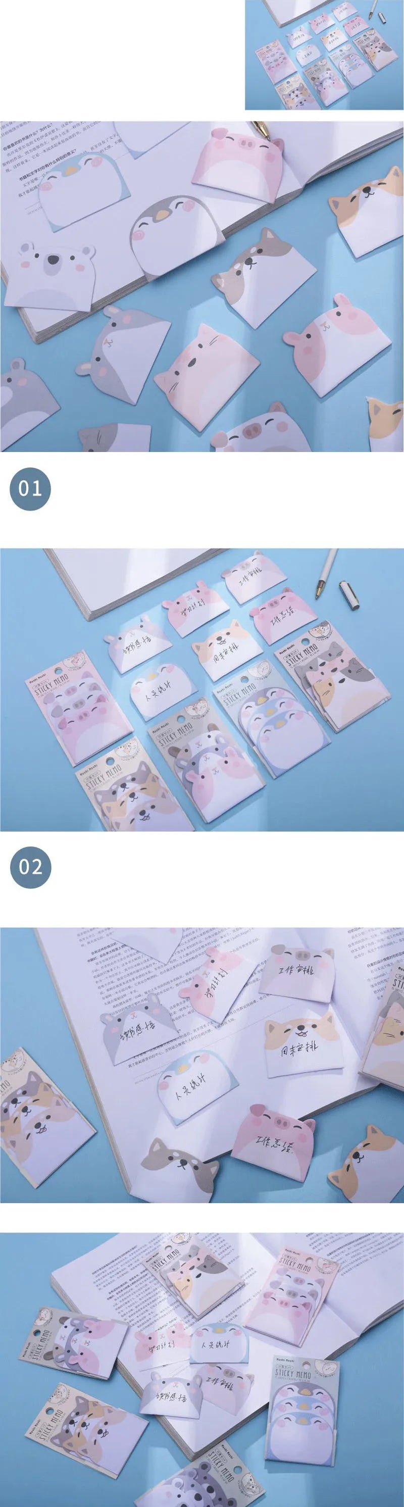 Bloc de Notes Kawaii Animaux Adorables