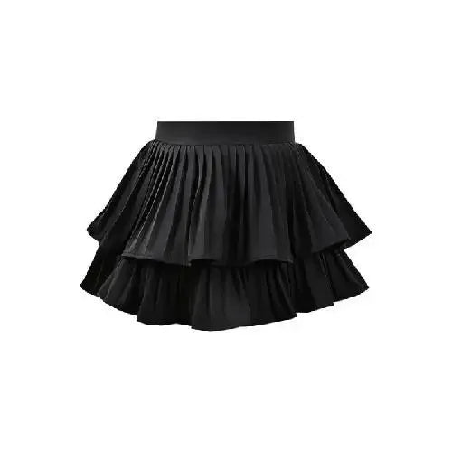 Jupe Kawaii Élégante à Taille Haute - Style Coréen  Univers Kawaii Noir S 