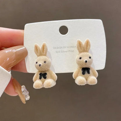 Boucles d'Oreilles Kawaii - Animal  Univers Kawaii Lapin beige  