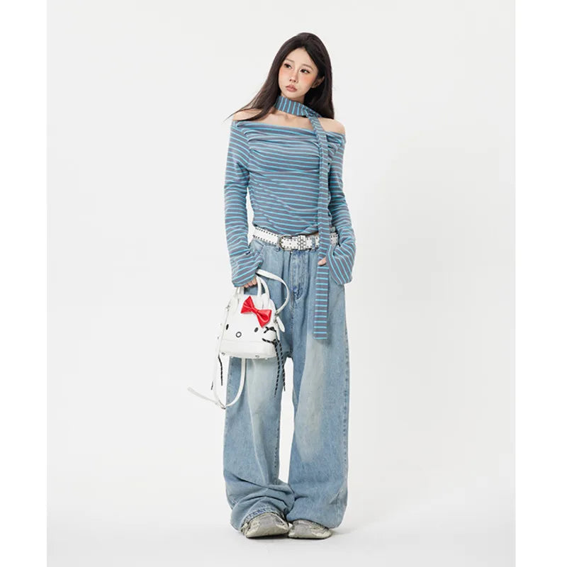 Jean Baggy Taille Haute - Sanrio  Univers Kawaii   