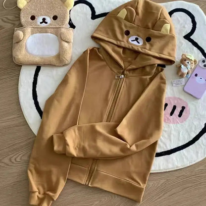 Pull avec capuche Kawaii  Univers Kawaii Marron S 