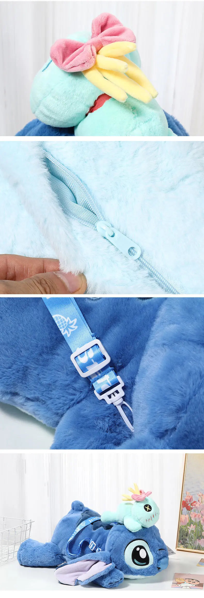 Peluche Kawaii Stitch Allongé - 53 cm