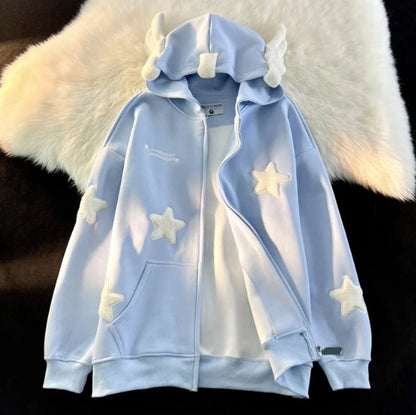 Veste Kawaii Oversize avec Ailes d'Ange Veste Univers Kawaii   