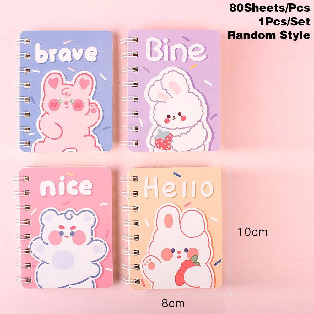 Carnet Kawaii à Spirales 🐻 | Mini Bloc-Notes Portable C