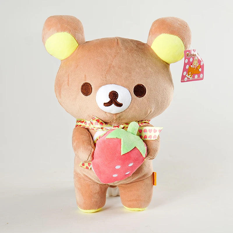 Ours en Peluche Kawaii - Rilakkuma  Univers Kawaii Rilakkuma marron fraise (28cm)  