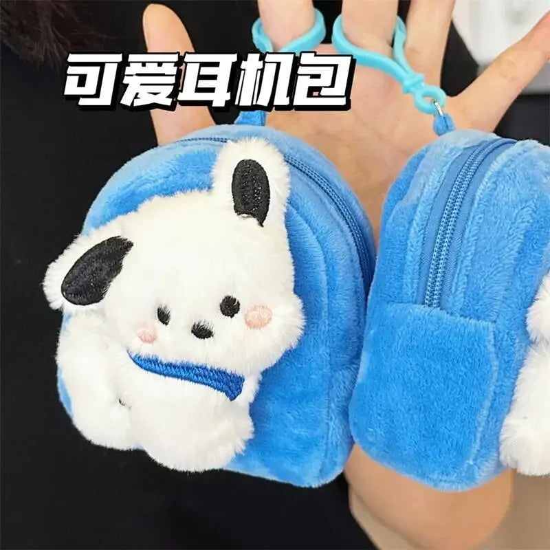 Sanrio Pochacco Coin Purse Cute Cartoon Fashion Plush Doll Key Ring Schoolbag Decoration Kawaii Children Girls Holiday Gifts