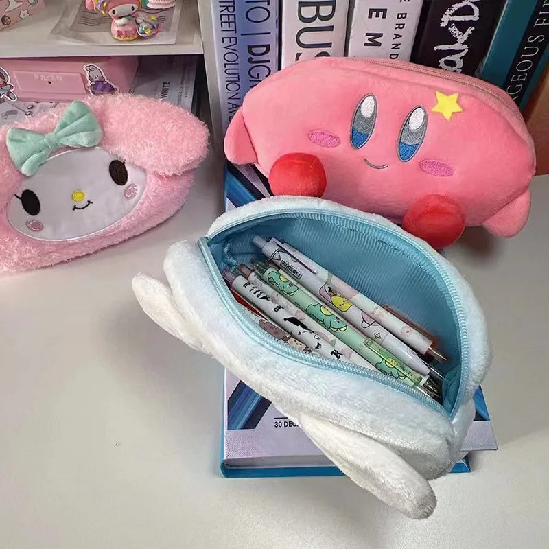 Trousse Kawaii Kirby & Sanrio en Peluche