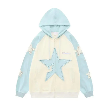 Veste Kawaii Étoilée – Hoodie Campus  Univers Kawaii   