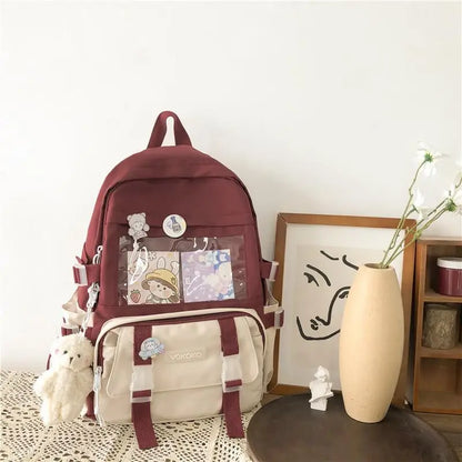 Sac à dos Kawaii  Sacmignon.com Rouge avec pendant 