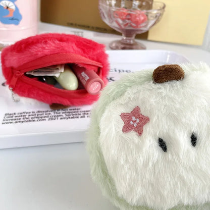 Porte-Monnaie Kawaii en Peluche Pomme