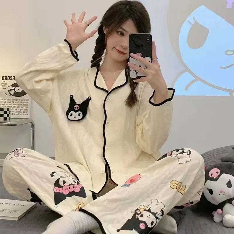 Pyjama d'Hiver Kawaii  Univers Kawaii Noir M 40-50kg 