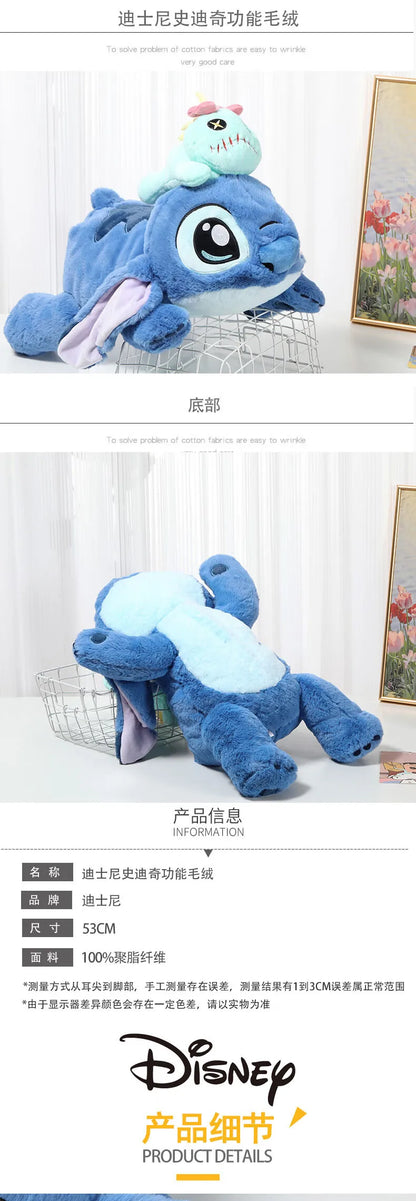 Peluche Kawaii Stitch Allongé - 53 cm