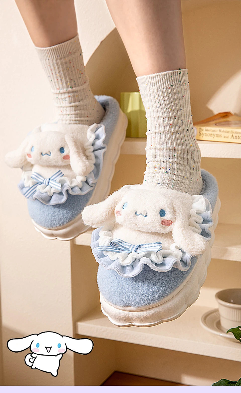 Chaussons Kawaii Cinnamoroll & Hello Kitty - Hiver  Univers Kawaii   