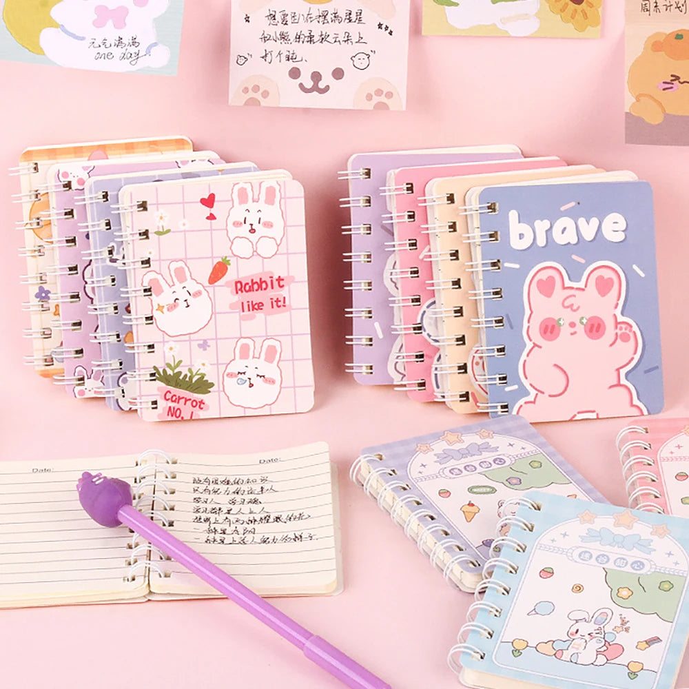 Carnet Kawaii à Spirales 🐻 | Mini Bloc-Notes Portable