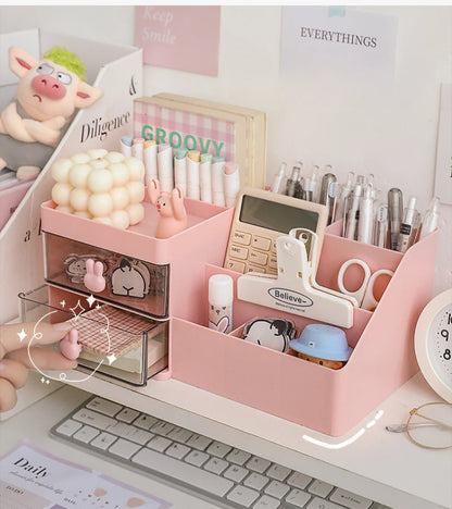Organisateur avec Tiroirs Kawaii Rose