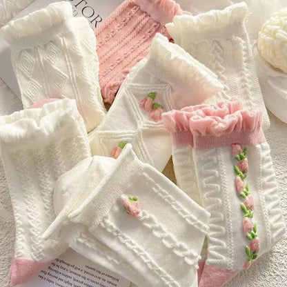 Set de 5 Paires de Chaussettes Kawaii Lolita  Univers Kawaii   