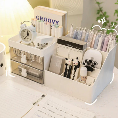 Organisateur avec Tiroirs Kawaii Blanc
