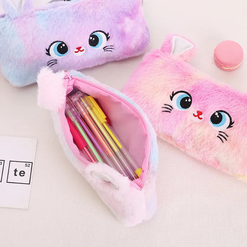 Trousse Kawaii en Peluche Chat