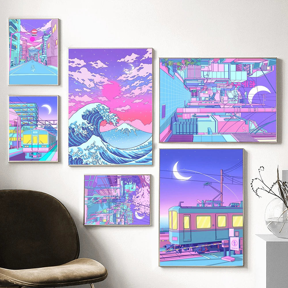 Poster Kawaii "Night City Pop"  Univers Kawaii   