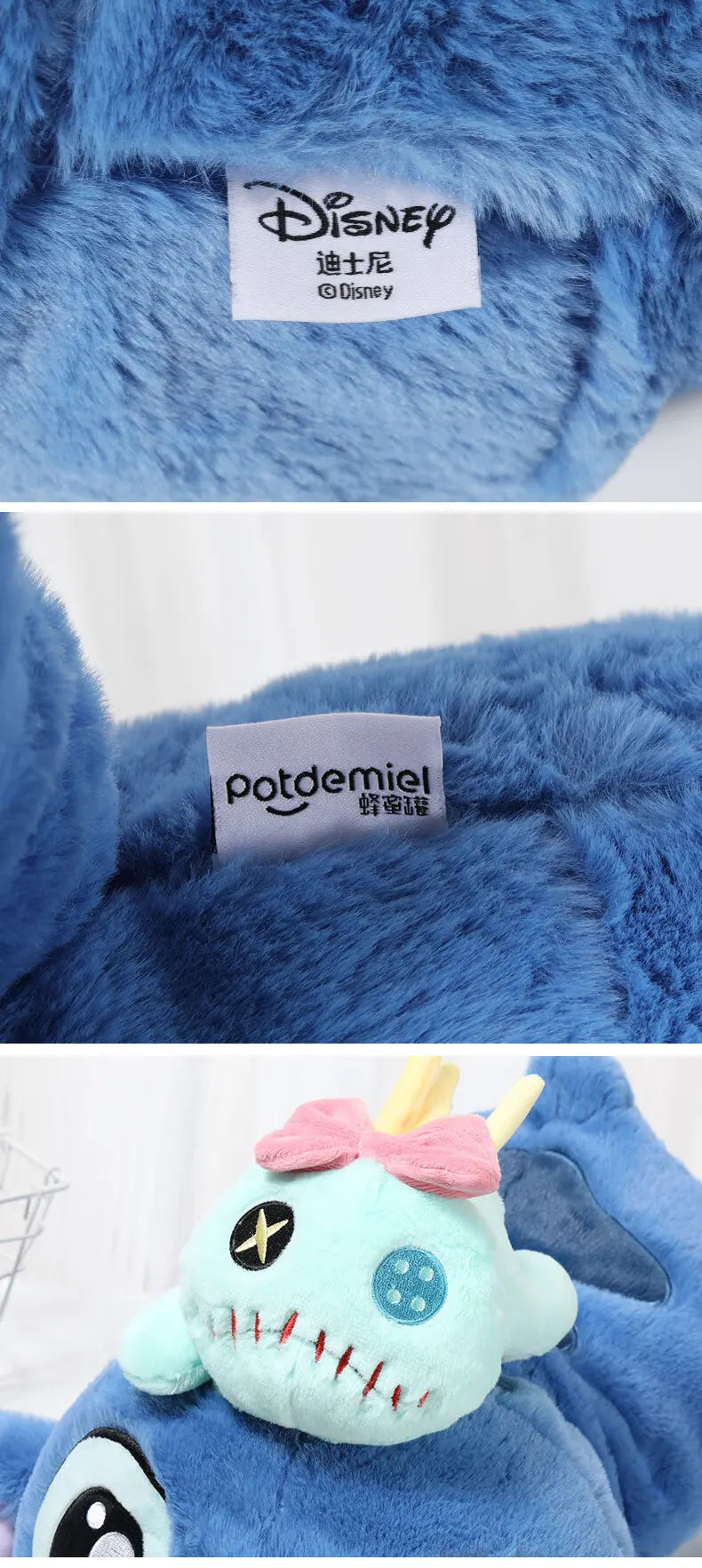 Peluche Kawaii Stitch Allongé - 53 cm