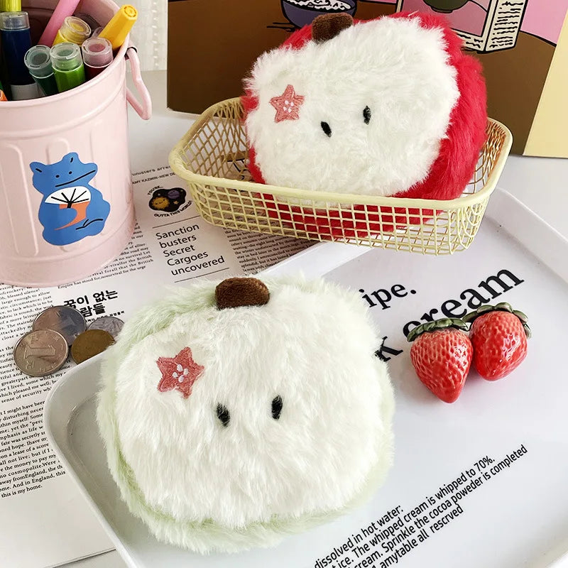 Porte-Monnaie Kawaii en Peluche Pomme