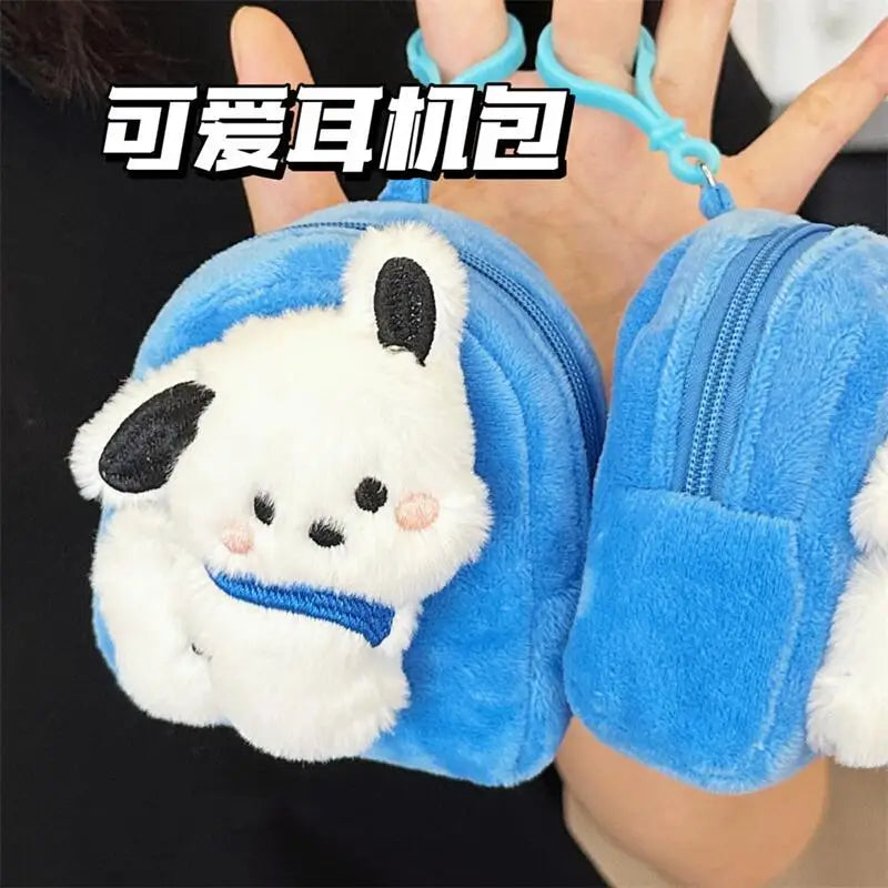 Sanrio Pochacco Coin Purse Cute Cartoon Fashion Plush Doll Key Ring Schoolbag Decoration Kawaii Children Girls Holiday Gifts