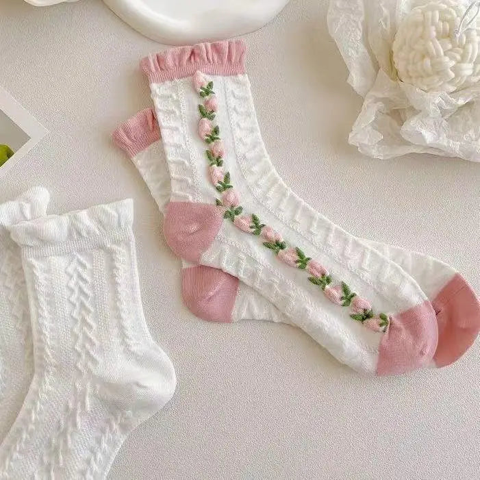 Set de 5 Paires de Chaussettes Kawaii Lolita  Univers Kawaii   