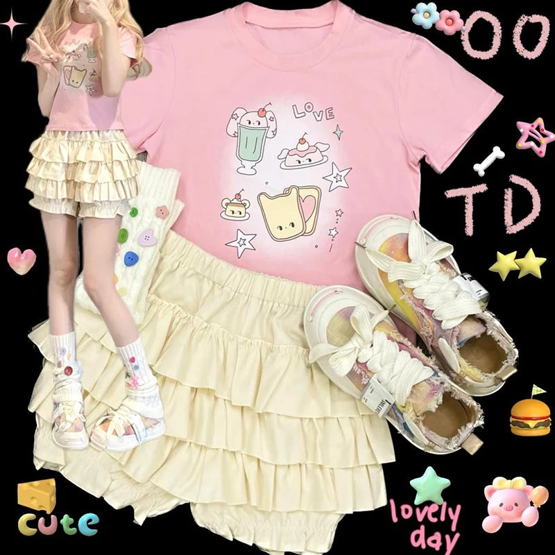 Mini Jupe à Volants - Style Lolita/Kawaii  Univers Kawaii   