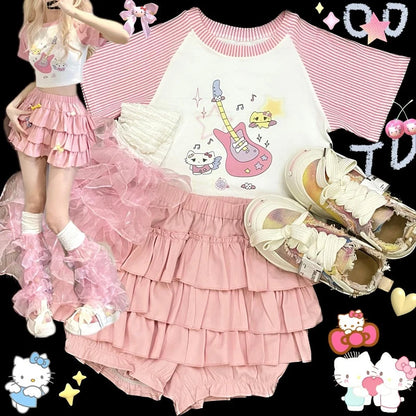 Mini Jupe à Volants - Style Lolita/Kawaii  Univers Kawaii   