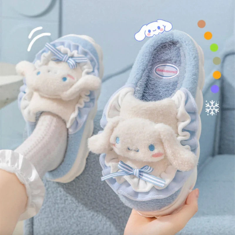 Chaussons Kawaii Cinnamoroll & Hello Kitty - Hiver  Univers Kawaii   