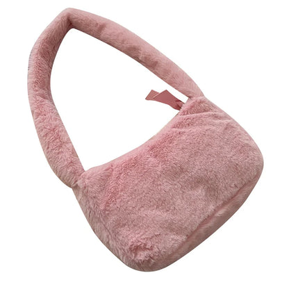 Sac à Bandoulière en Peluche  Univers Kawaii Rose  