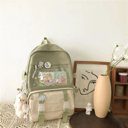 Sac à dos Kawaii  Sacmignon.com Vert avec pendant 