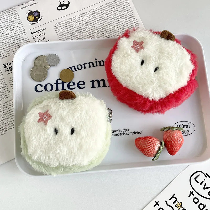 Porte-Monnaie Kawaii en Peluche Pomme