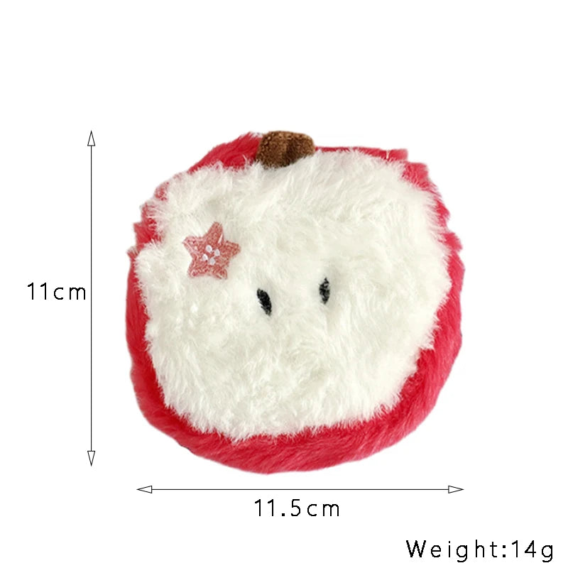 Porte-Monnaie Kawaii en Peluche Pomme