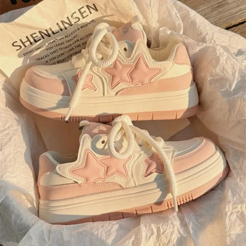 Sneakers Kawaii Coréennes Roses