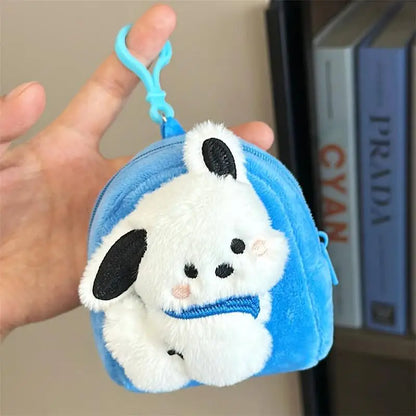 Sanrio Pochacco Coin Purse Cute Cartoon Fashion Plush Doll Key Ring Schoolbag Decoration Kawaii Children Girls Holiday Gifts