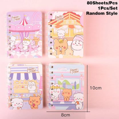 Carnet Kawaii à Spirales 🐻 | Mini Bloc-Notes Portable A