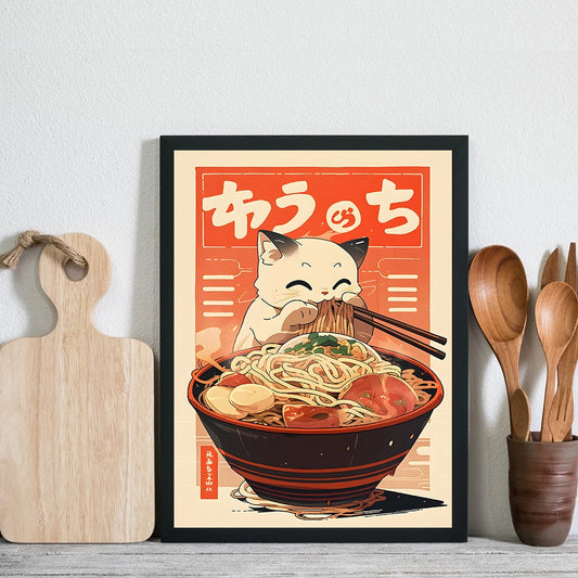 Poster Kawaii Ramen & Chats Japonais