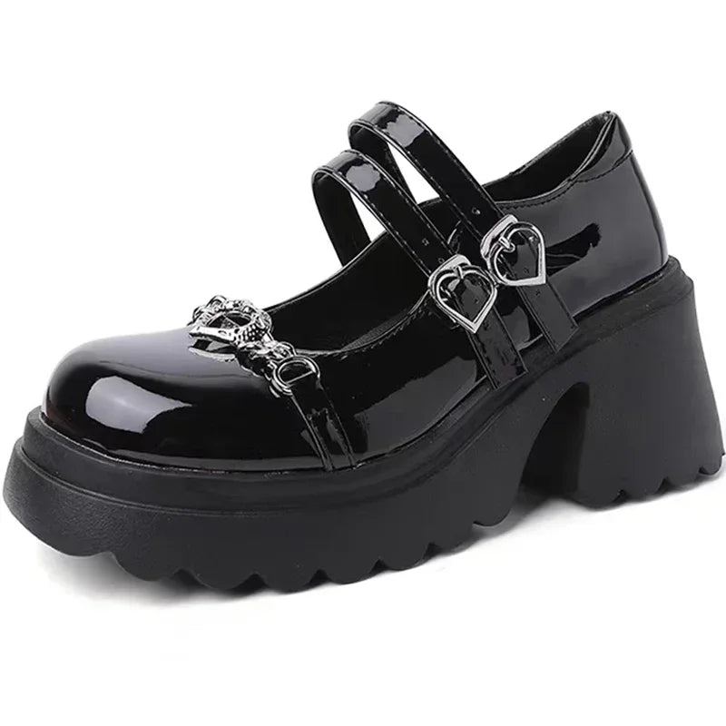 Chaussures Kawaii Lolita Mary Jane Noir