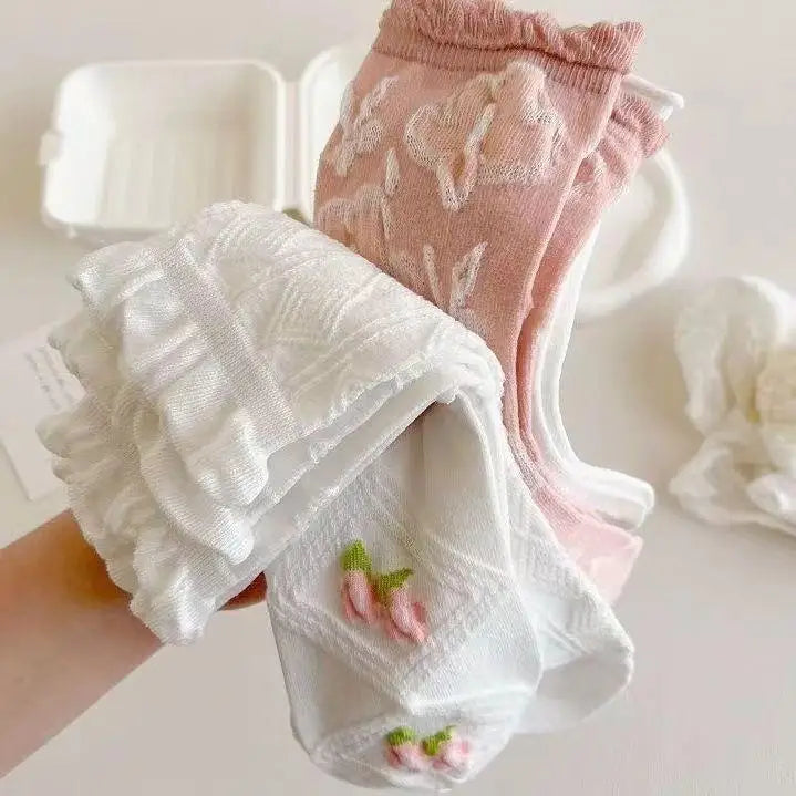 Set de 5 Paires de Chaussettes Kawaii Lolita  Univers Kawaii   