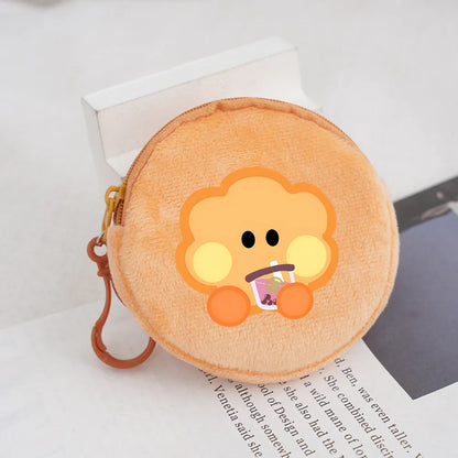 Porte-Monnaie en Peluche Kawaii Orange
