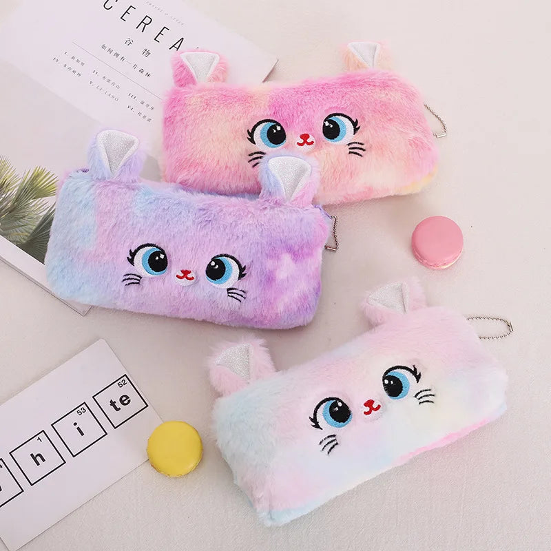 Trousse Kawaii en Peluche Chat