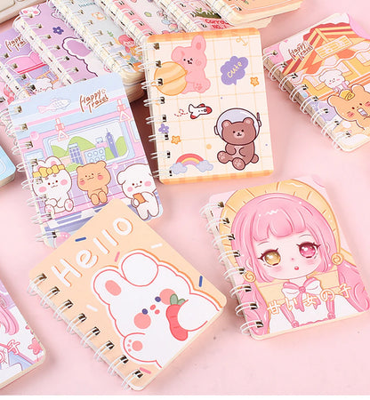 Carnet Kawaii à Spirales 🐻 | Mini Bloc-Notes Portable