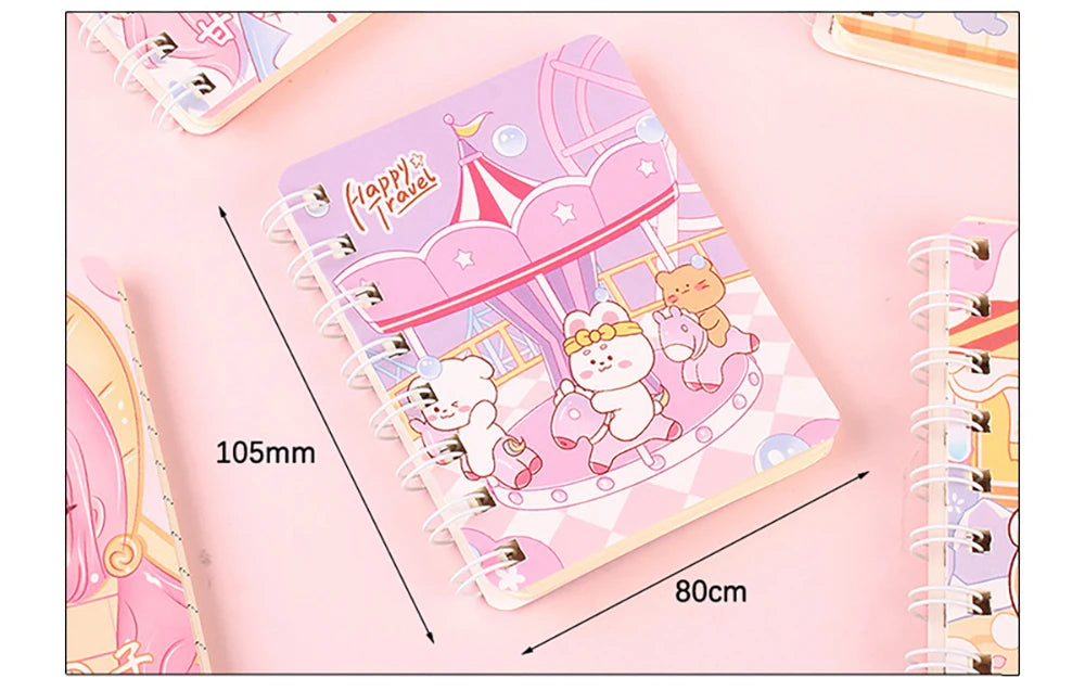 Carnet Kawaii à Spirales 🐻 | Mini Bloc-Notes Portable