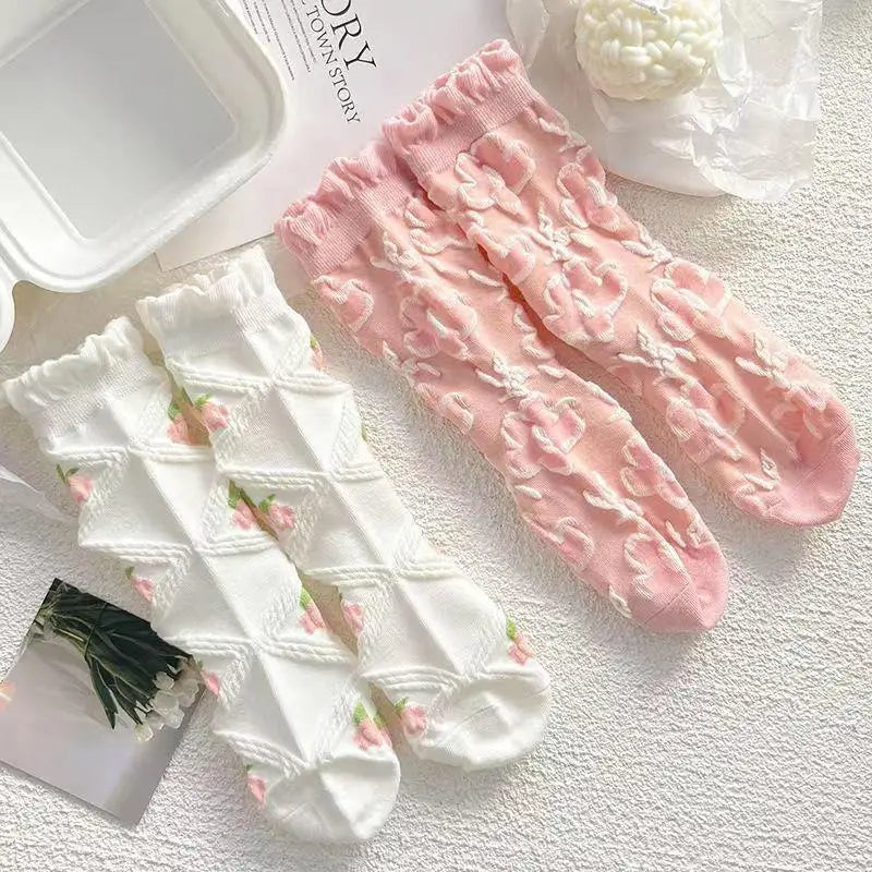 Set de 5 Paires de Chaussettes Kawaii Lolita  Univers Kawaii   